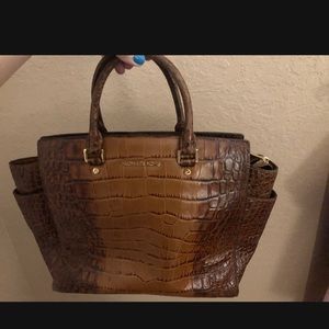 Michael Kors Croc Selma Luggage Tote